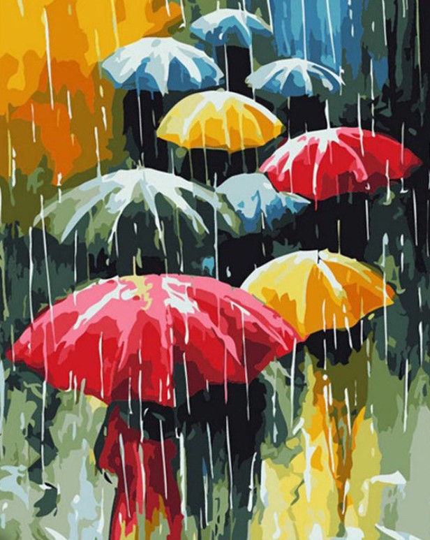 Gaira® Malování podle čísel Barevné deštníky M1069