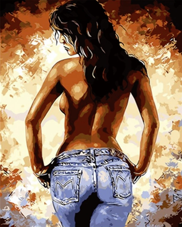 Gaira® Malování podle čísel Dívka v džínách M1551