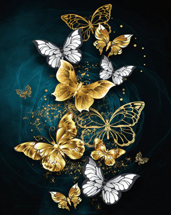 Gaira® Diamantové malování Motýli D9107