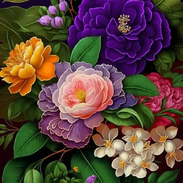 Gaira® Malování podle čísel Květy M38896