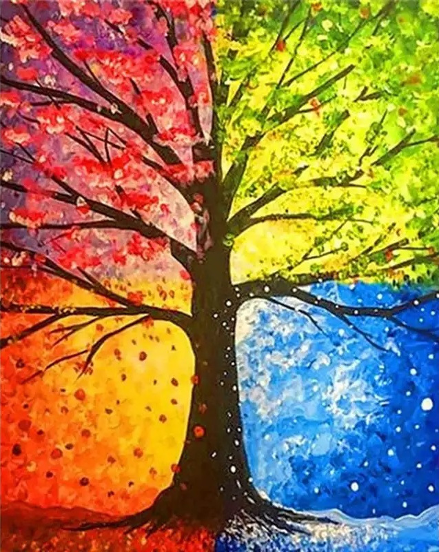 Gaira® Malování podle čísel Strom ročních období M4082