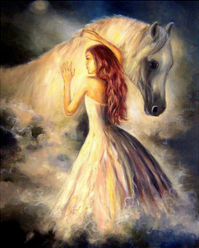 Gaira® Malování podle čísel Dívka s koněm M991454