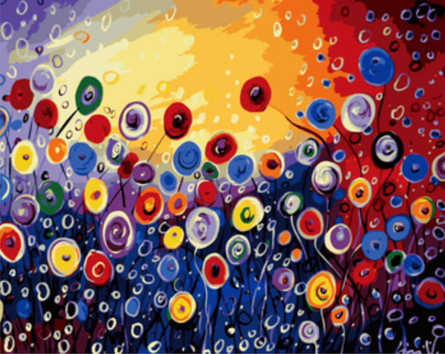 Gaira® Malování podle čísel Abstraktní květy M991563