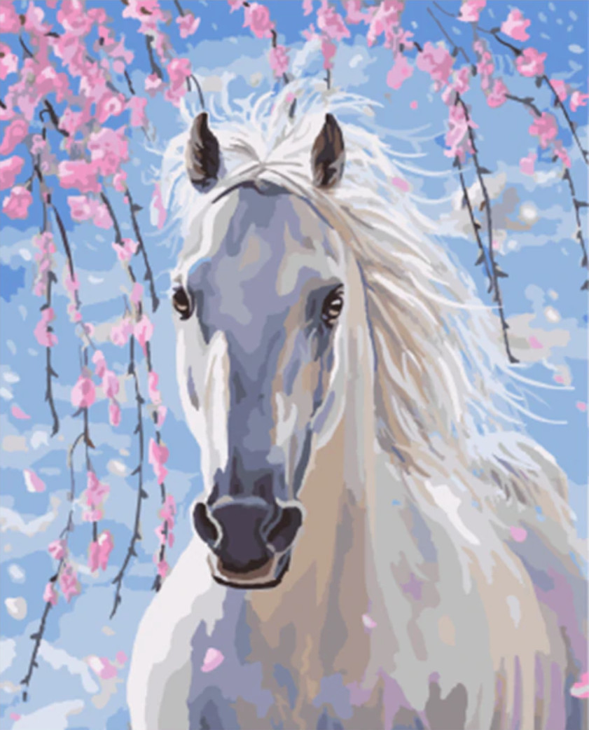Gaira® Malování podle čísel Bílý kůň M991642