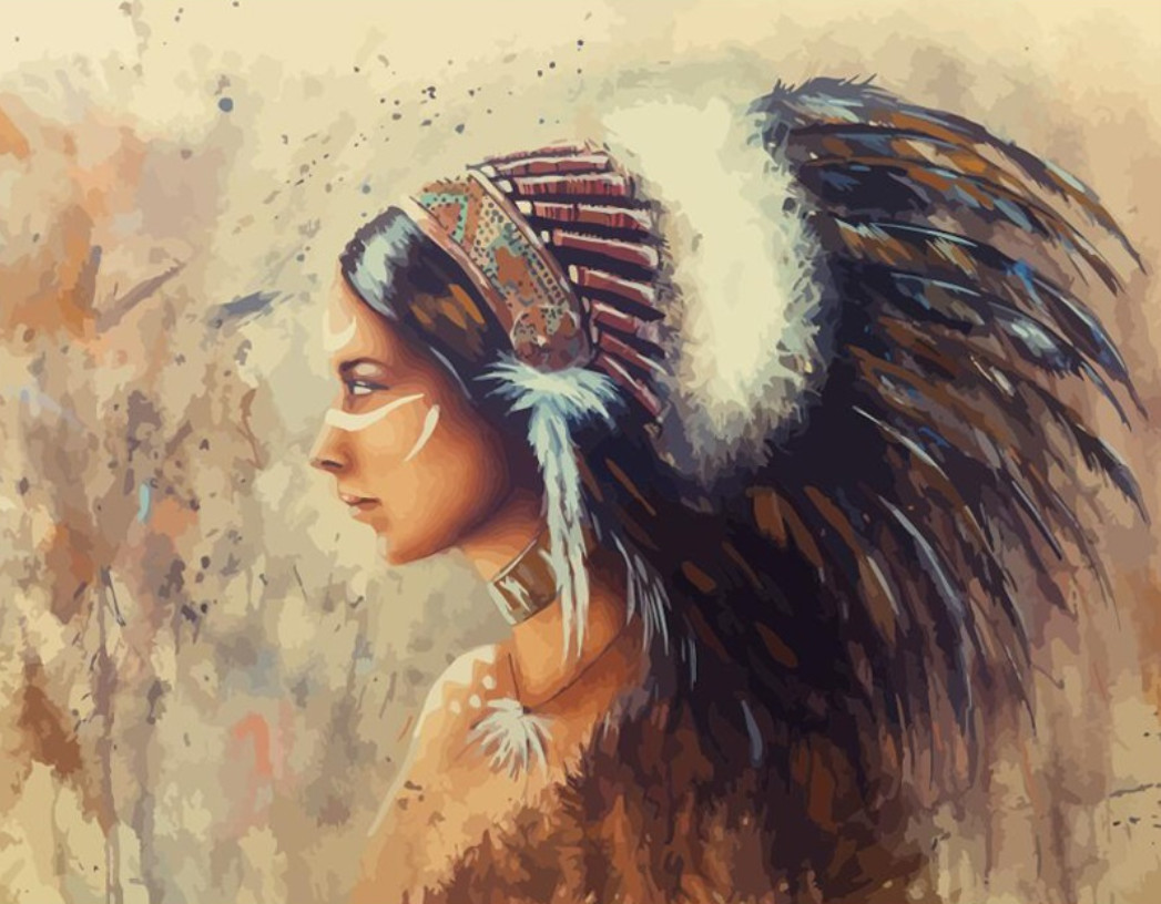 Gaira® Malování podle čísel Indiánská žena M992127