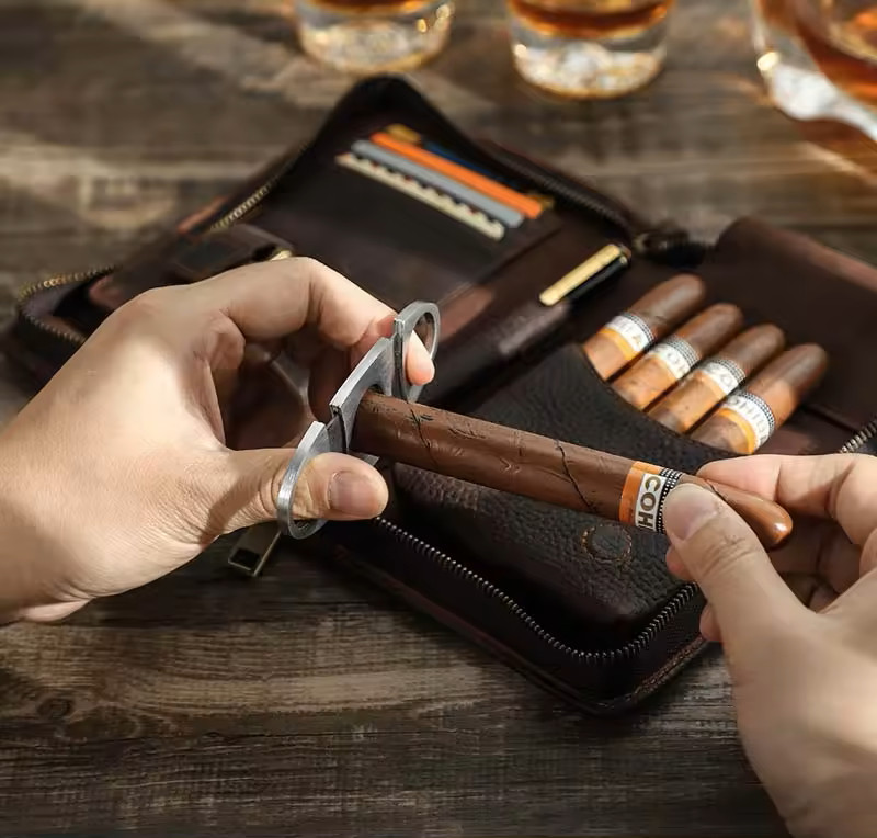 Gaira® Pouzdro na doutníky 85009, Barva světle hnědá
