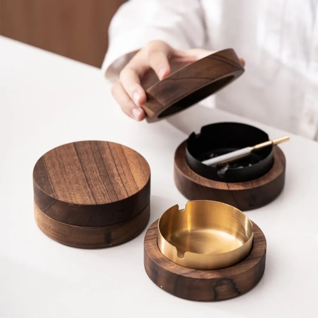 Gaira® Popelník Walnut 8343, Barva zlatá