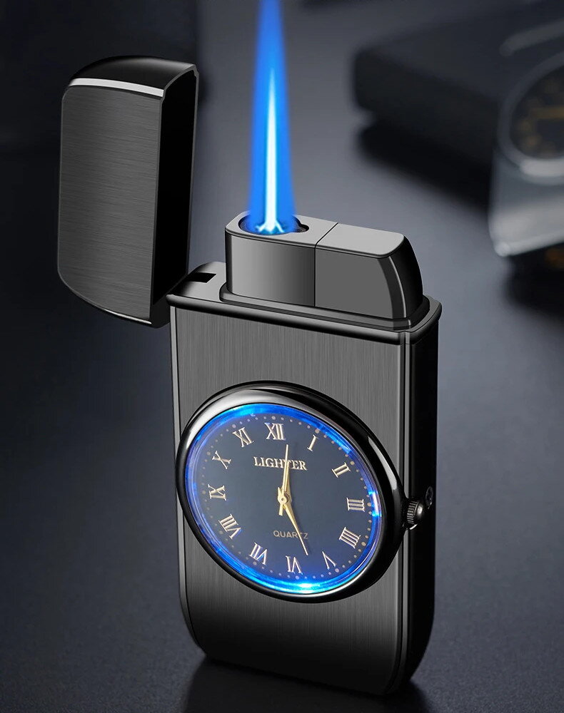 Gaira® Plynový zapalovač Watch 8016, Barva hnědá