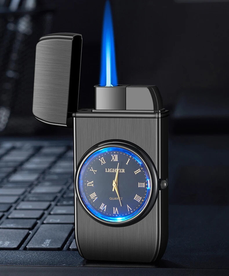 Gaira® Plynový zapalovač Watch 8016, Barva hnědá