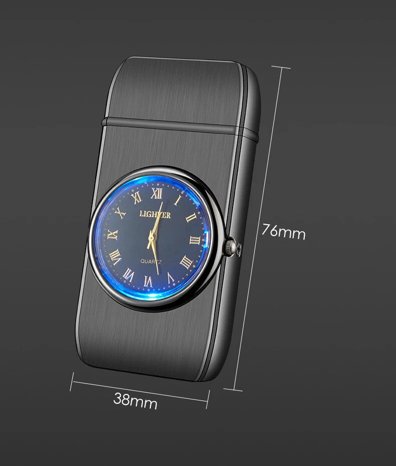 Gaira® Plynový zapalovač Watch 8016, Barva hnědá
