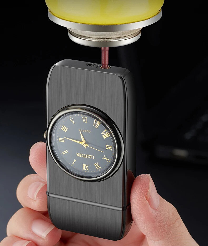 Gaira® Plynový zapalovač Watch 8016, Barva hnědá
