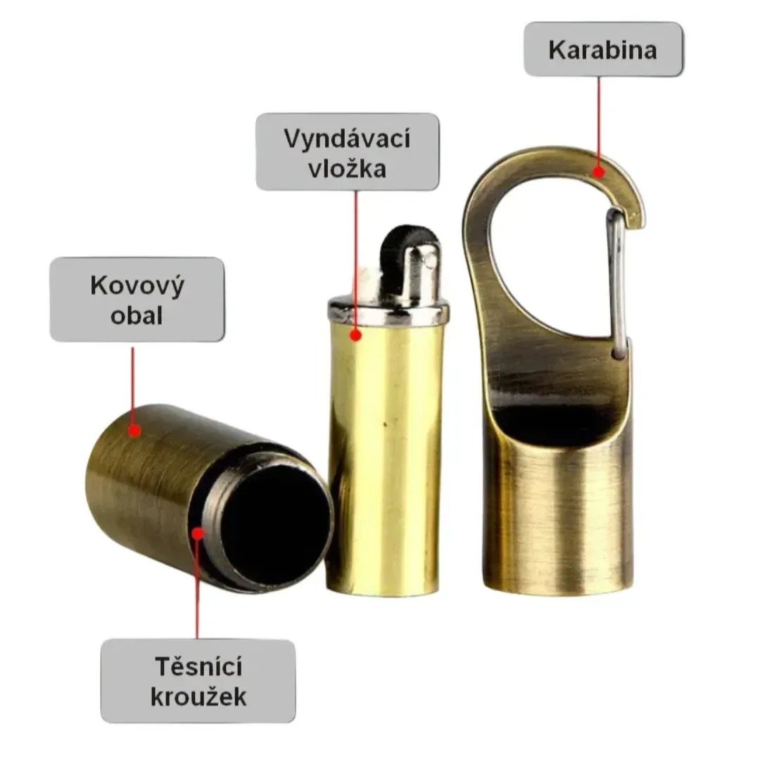 Gaira® Benzínový zapalovač 8989, Barva ocelová
