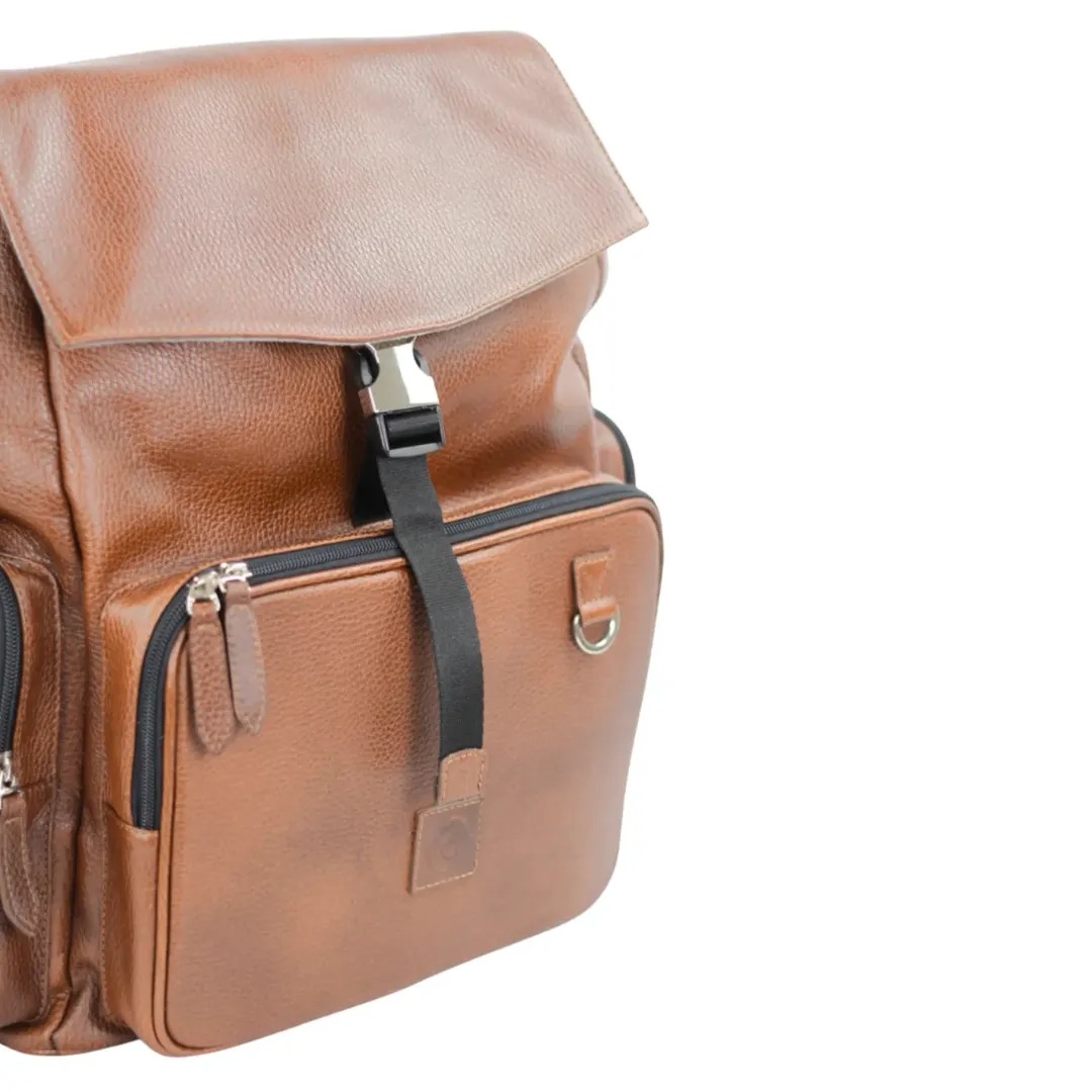 Gaira® Kožený batoh 58019, Barva tmavě hnědá