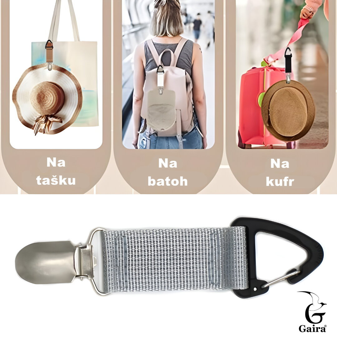 Gaira® Přívěsek na kabelku Klip na klobouk 3336, Barva černá