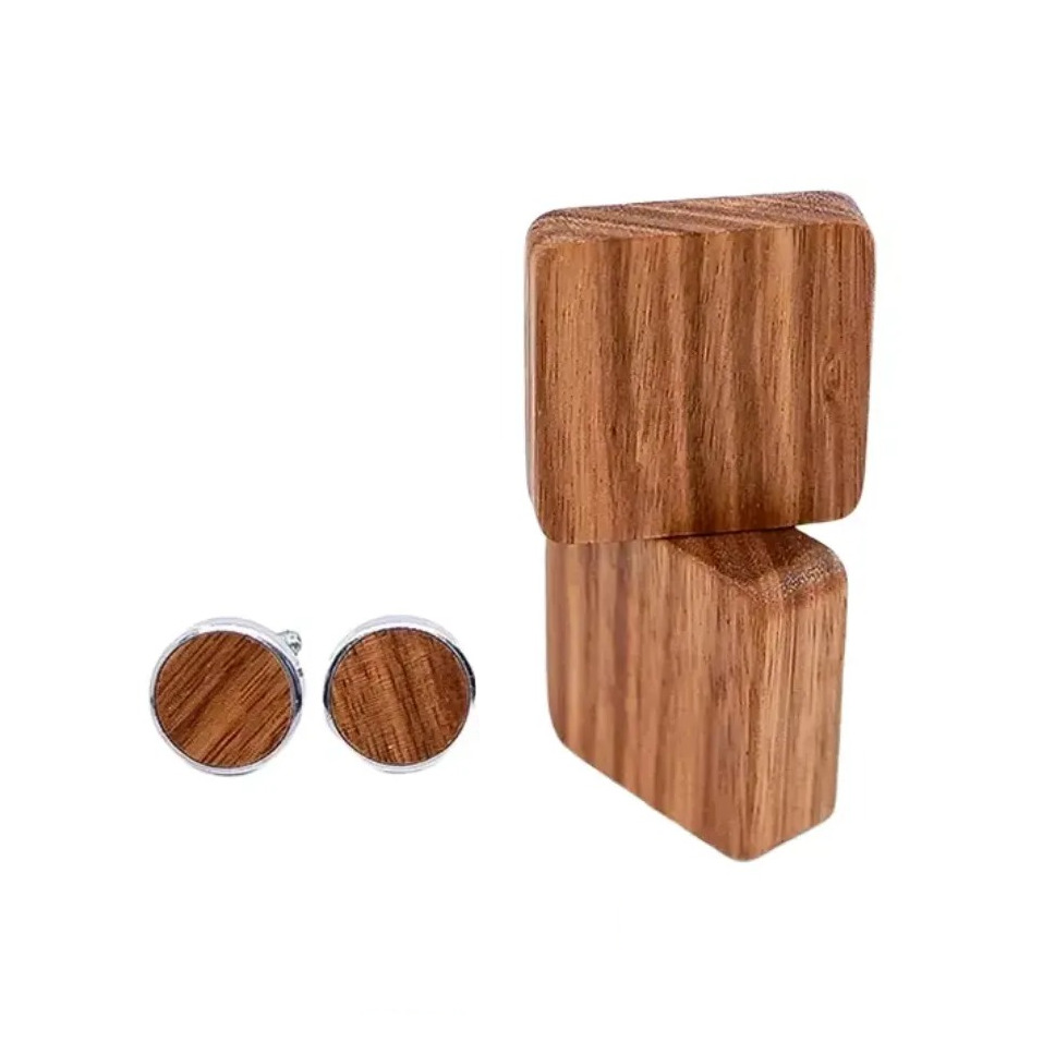 Gaira® Dřevěné manžetové knoflíčky 709119, Barva světle hnědá