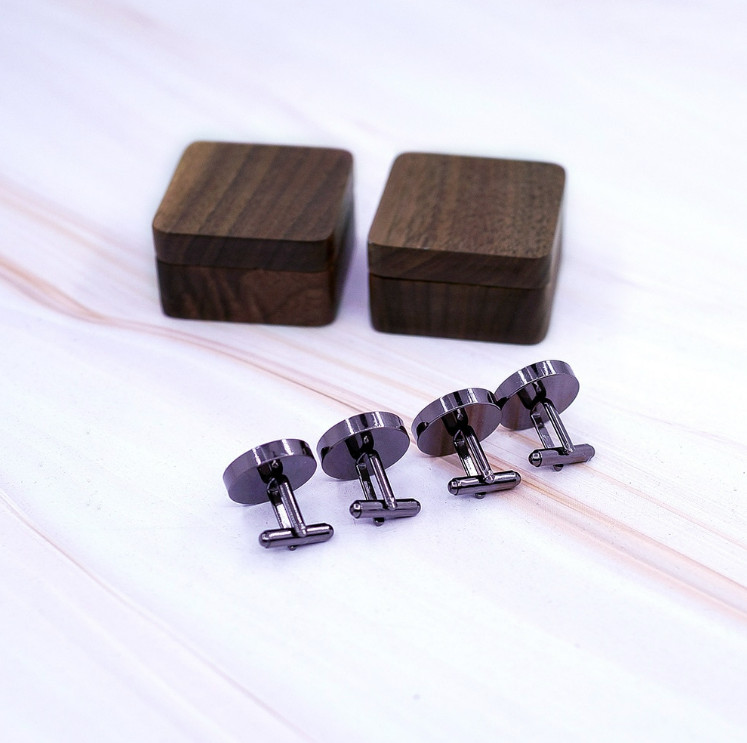 Gaira® Dřevěné manžetové knoflíčky 709119, Barva světle hnědá