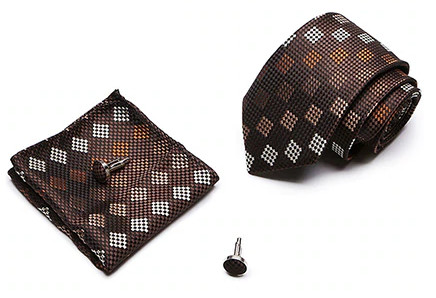 Gaira® Kravata, manžetové knoflíčky a kapesníček 7081-34
