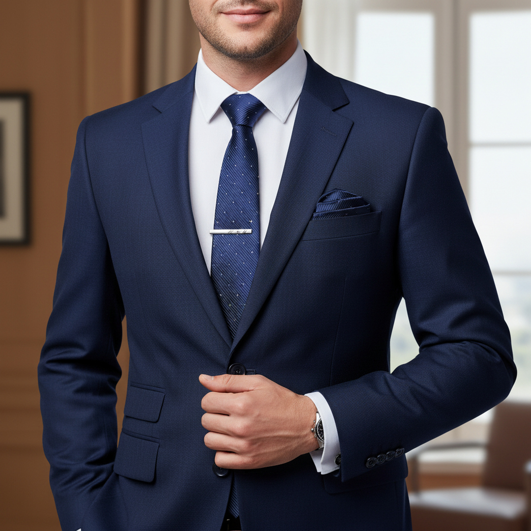 Gaira® Kravata, spona, manžetové knoflíčky a kapesníček 778, Barva černá