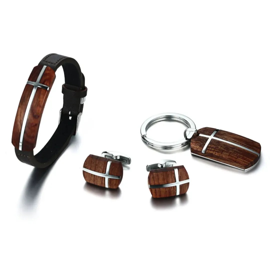 Gaira® Dřevěné manžetové knoflíčky 321508