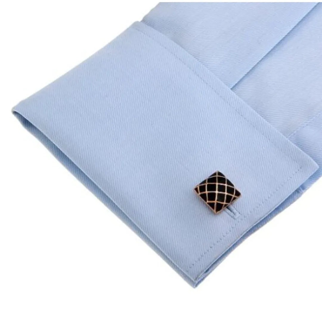 Gaira® Manžetové knoflíčky 3408, Barva černo-stříbrná