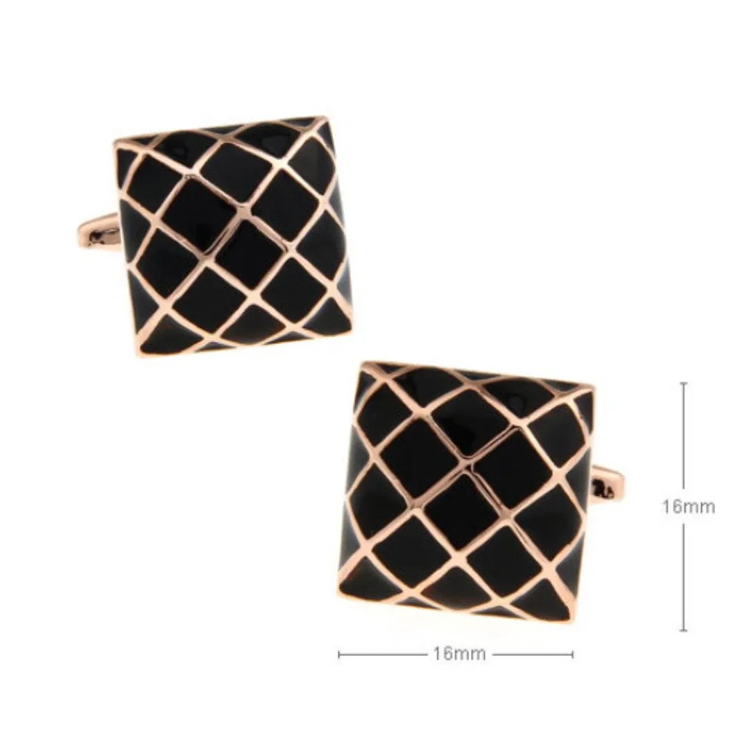Gaira® Manžetové knoflíčky 3408, Barva černo-stříbrná