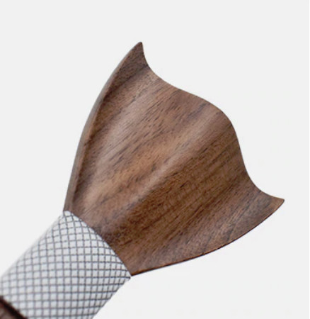 Gaira® Dřevěný motýlek s kapesníčkem a manžetovými knoflíčky 709071