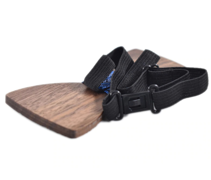 Gaira® Dřevěný motýlek s kapesníčkem a manžetovými knoflíčky 709097