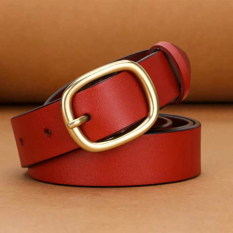 Gaira® Kožený opasek 7940, Barva červená