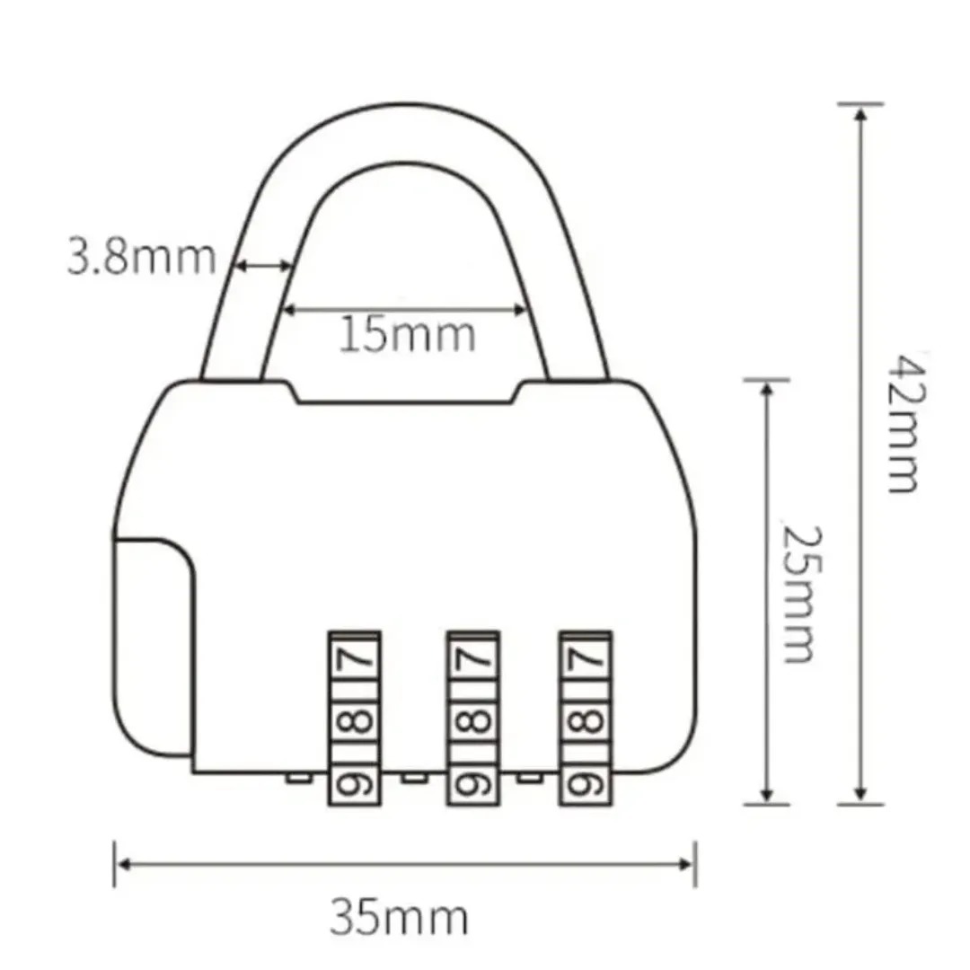 Gaira® Visací kódový zámek Z505, Barva modrá