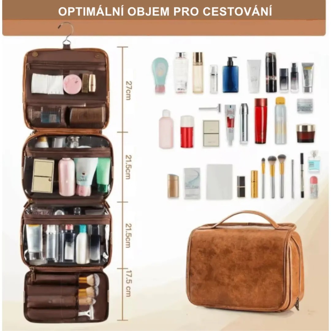 Gaira® Taška na kosmetiku 4080, Barva hnědá