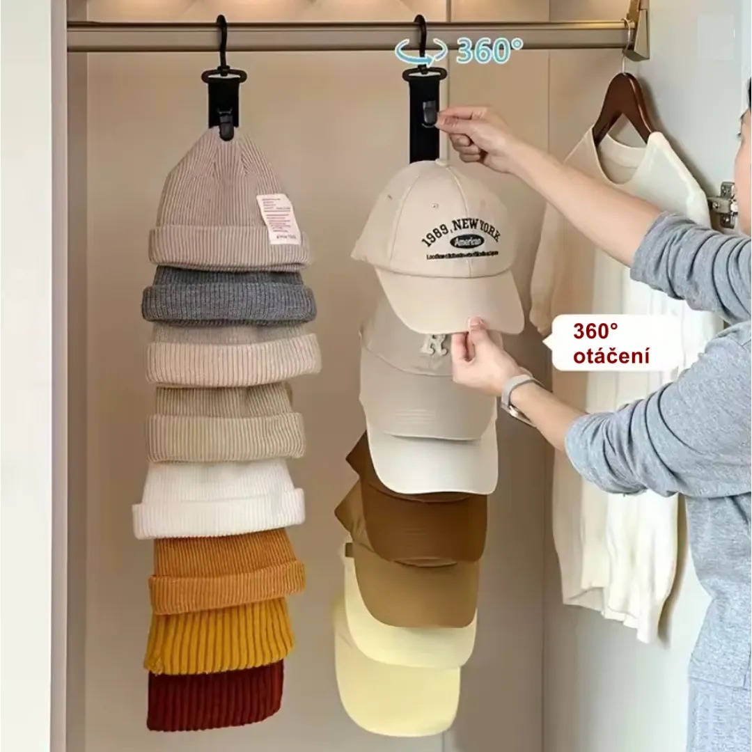 Gaira® Držák na kšiltovky a klobouky 70855, Barva černá