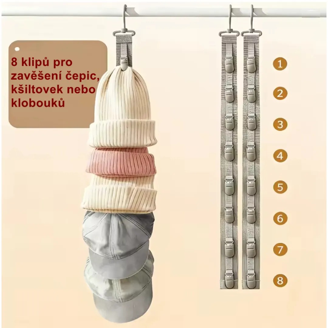 Gaira® Držák na kšiltovky a klobouky 70855, Barva černá