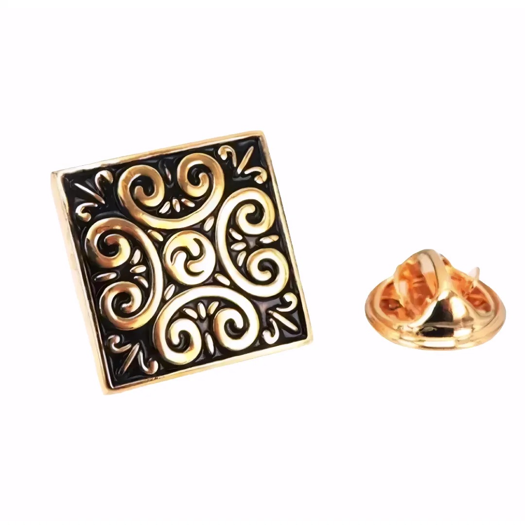 Gaira® Brož do klopy Ornament 3605, Barva stříbrná
