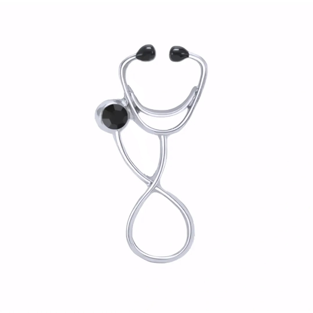 Gaira® Brož Stethoscope 3777, Barva zlatá