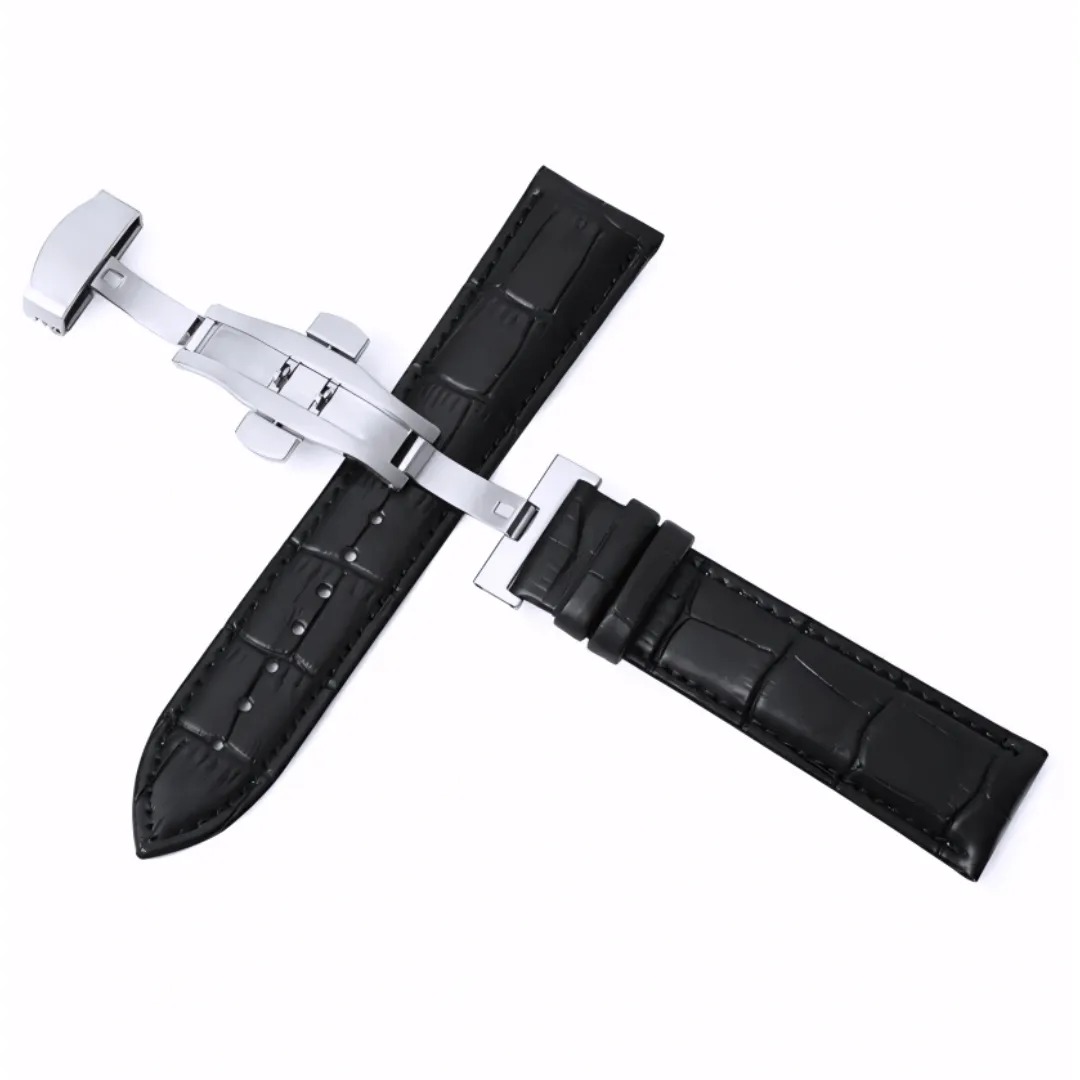 Gaira® Řemínek na hodinky 3223S černý, Šířka řemínku 22 mm