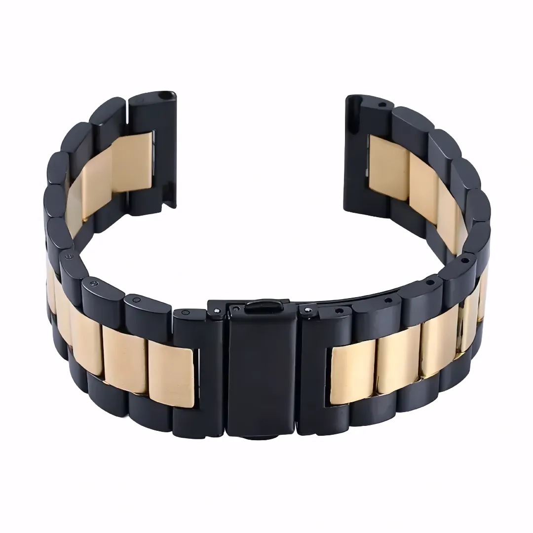 Gaira® Řemínek na hodinky 3304 černo-zlatý, Šířka řemínku 20 mm