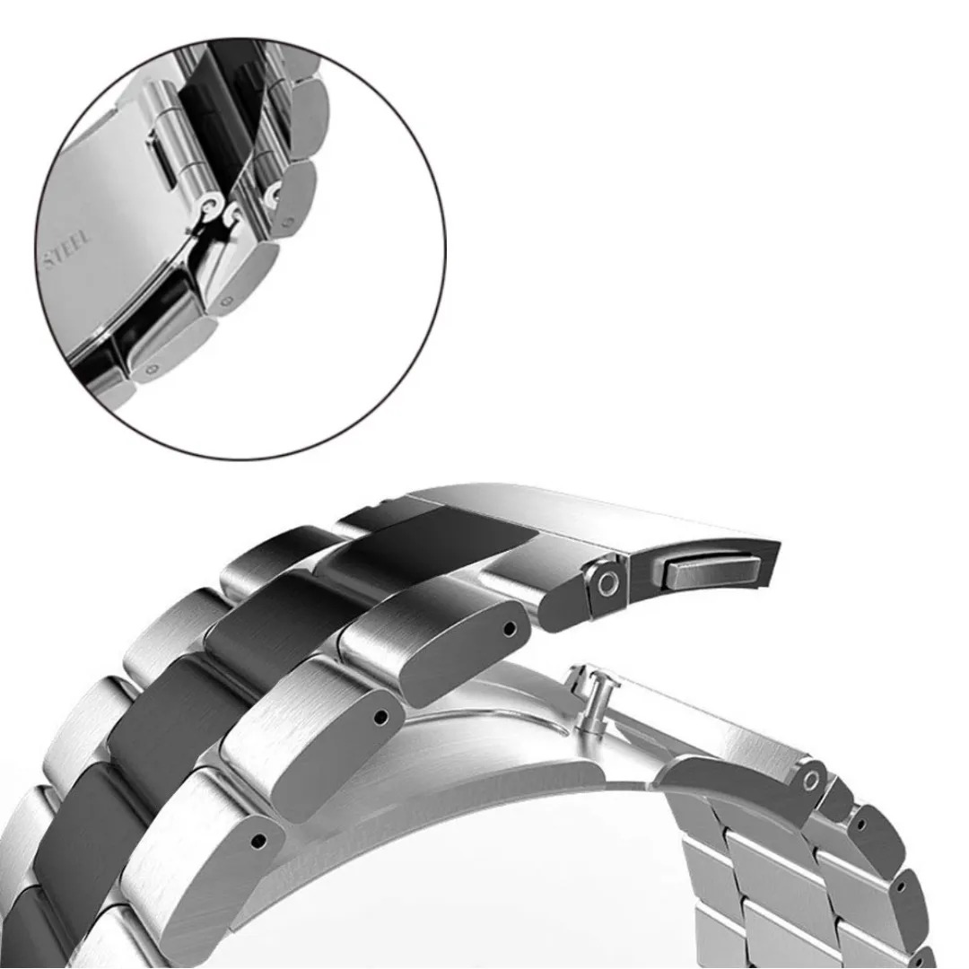 Gaira® Řemínek na hodinky 3304 stříbrno-černý, Šířka řemínku 20 mm