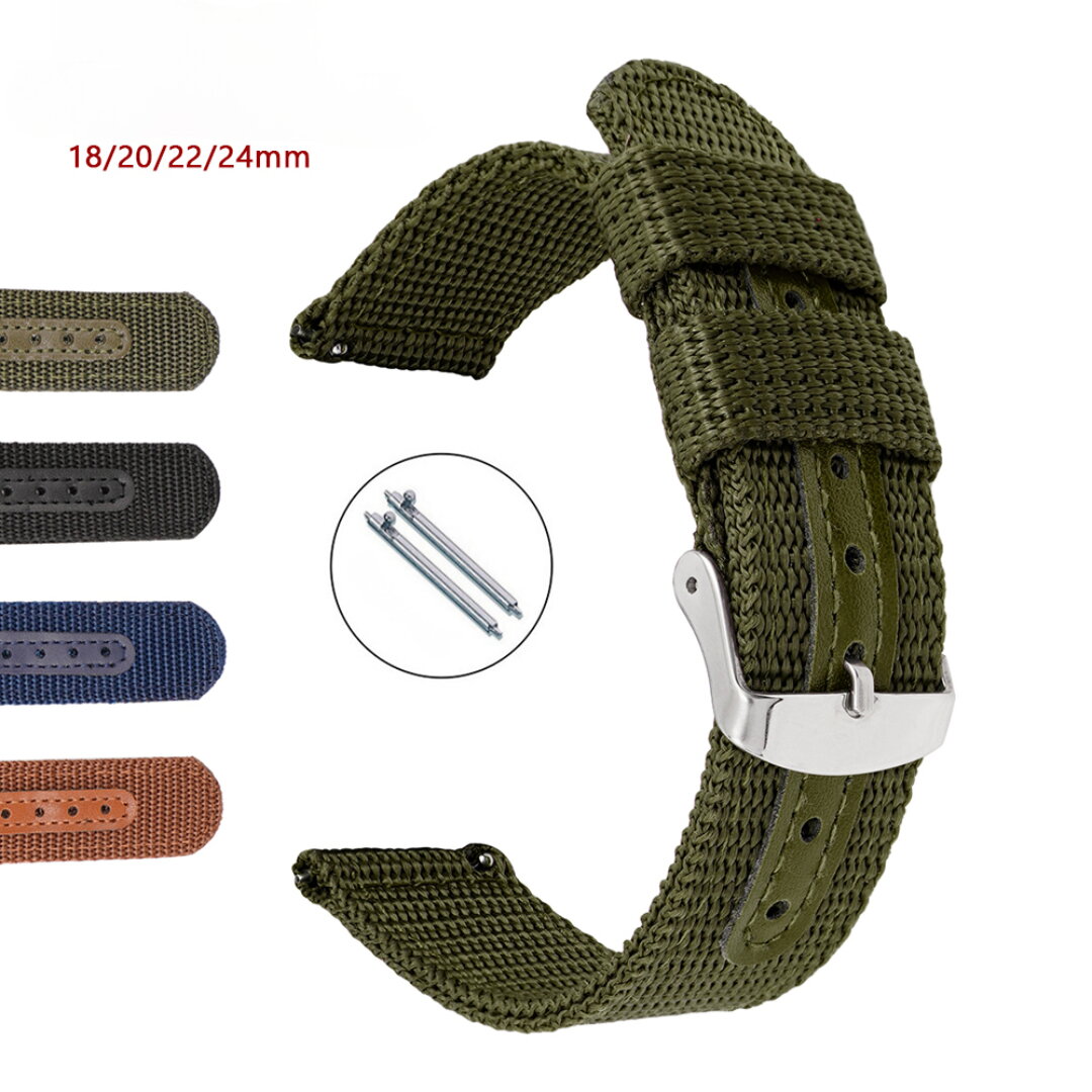 Gaira® Řemínek na hodinky Army 3320 zelený, Šířka řemínku 20 mm