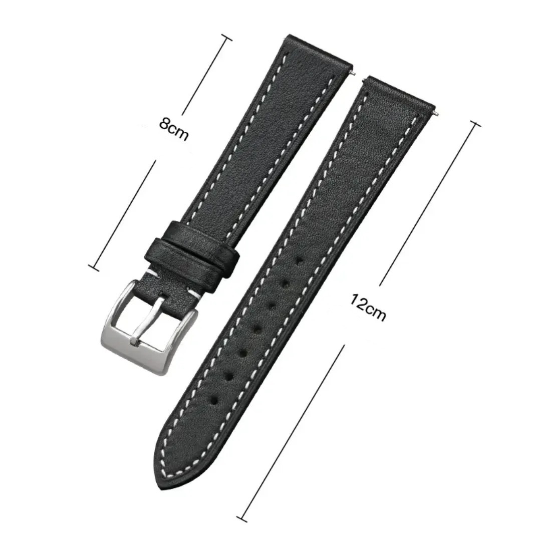 Gaira® Řemínek na hodinky 3408 černý, Šířka řemínku 20 mm
