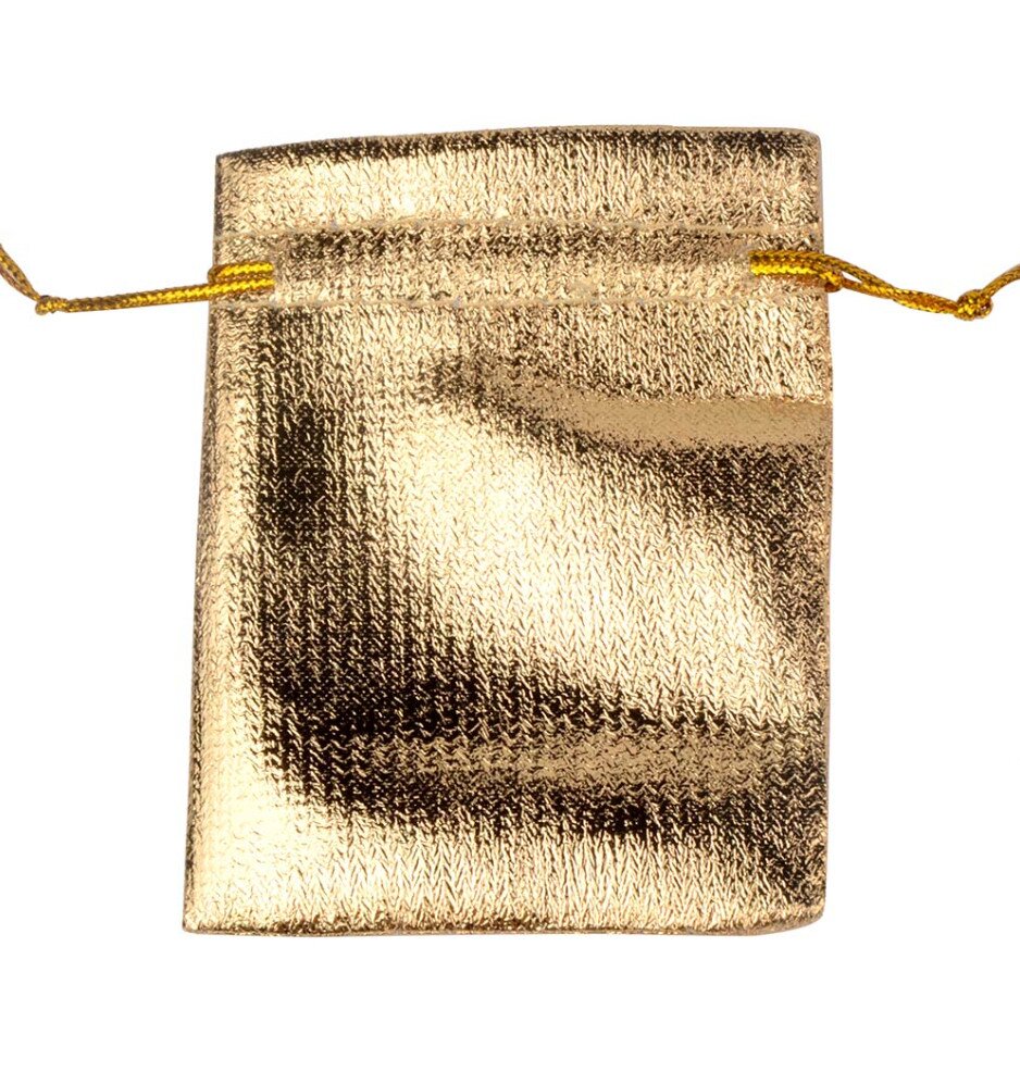 Gaira® Dárkový pytlík 9x12cm zlatý 5ks
