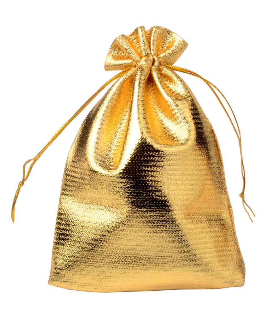 Gaira® Dárkový pytlík 9x12cm zlatý