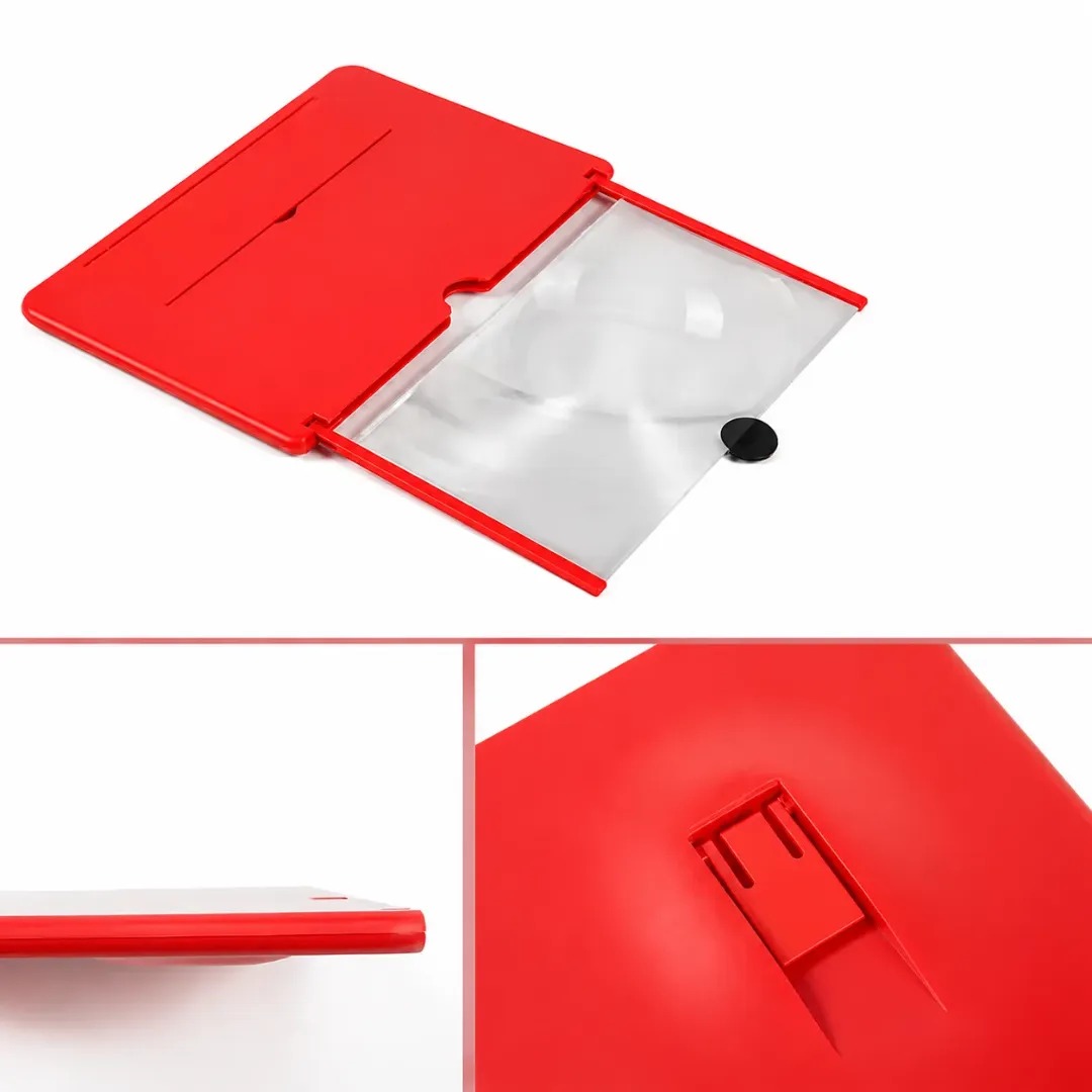 Gaira® Skládací 3D zvětšovač obrazovky 10" pro mobilní telefon, Barva bílá