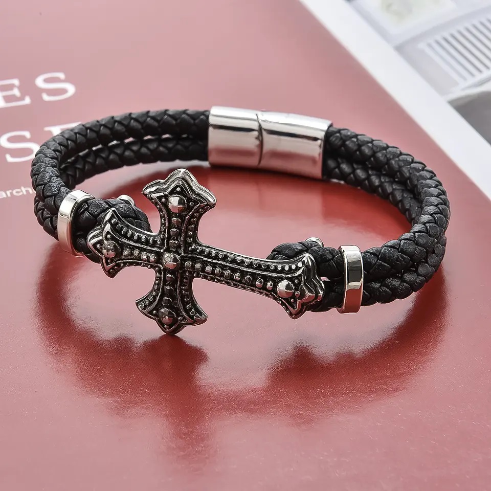 Gaira® Kožený náramek Cross 30445