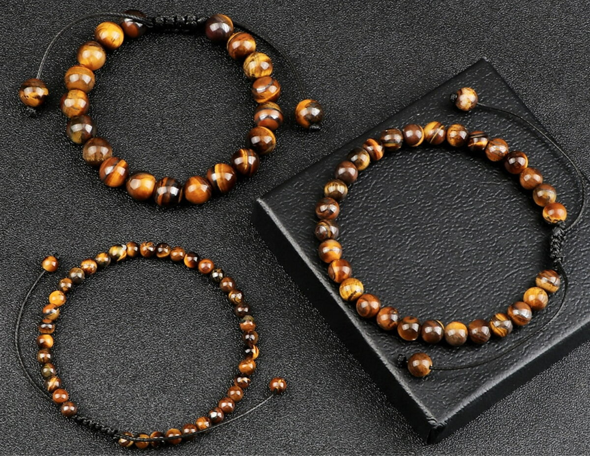 Gaira® Náramek Tygří oko 3127, Velikost perel 8 mm