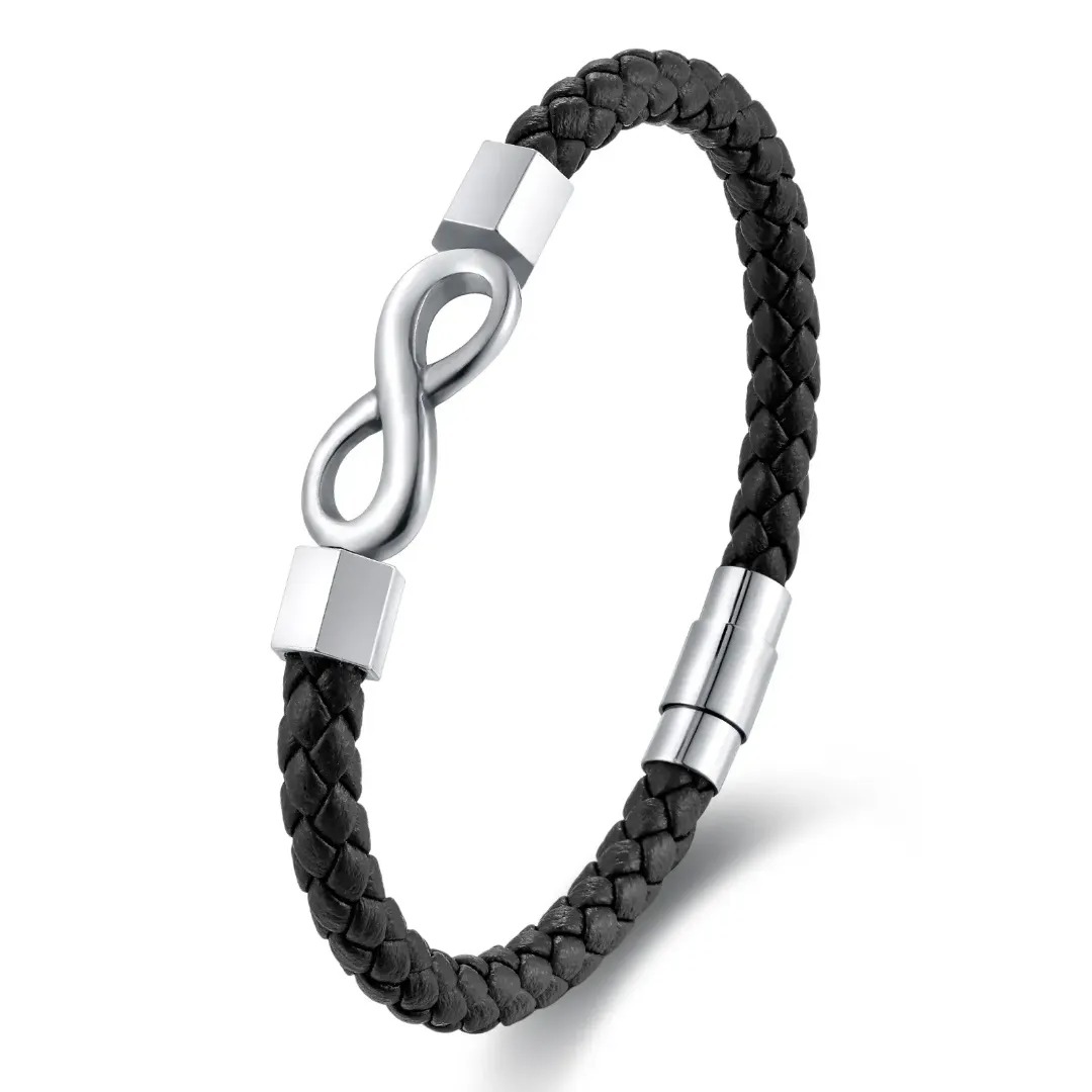 Gaira® Kožený náramek Infinito 3168, Barva černá