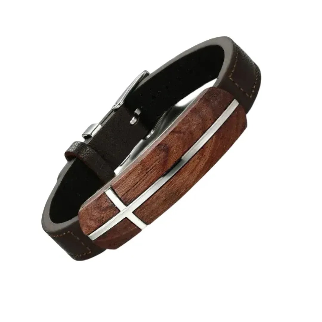 Gaira® Kožený náramek Cross 36754