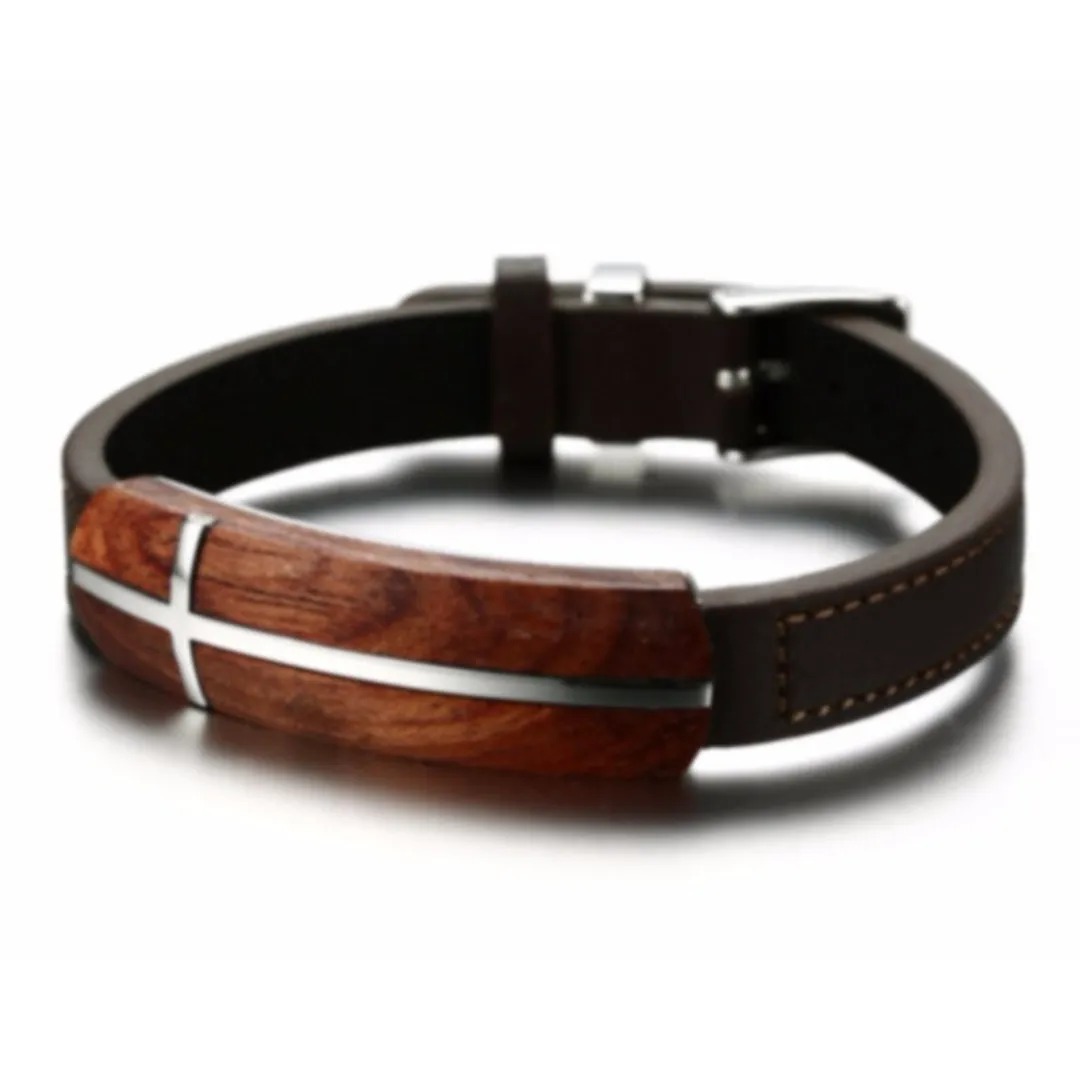 Gaira® Kožený náramek Cross 36754