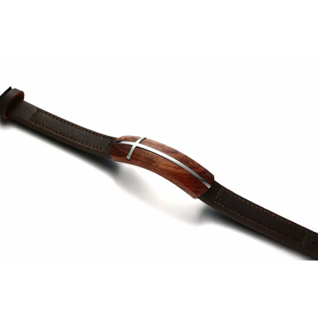 Gaira® Kožený náramek Cross 36754