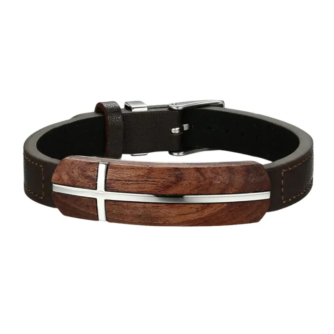 Gaira® Kožený náramek Cross 36754