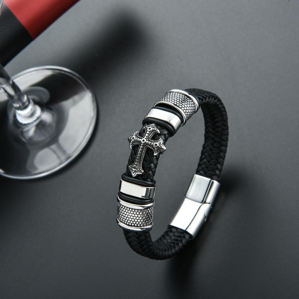 Gaira® Kožený náramek Cross 30278-10
